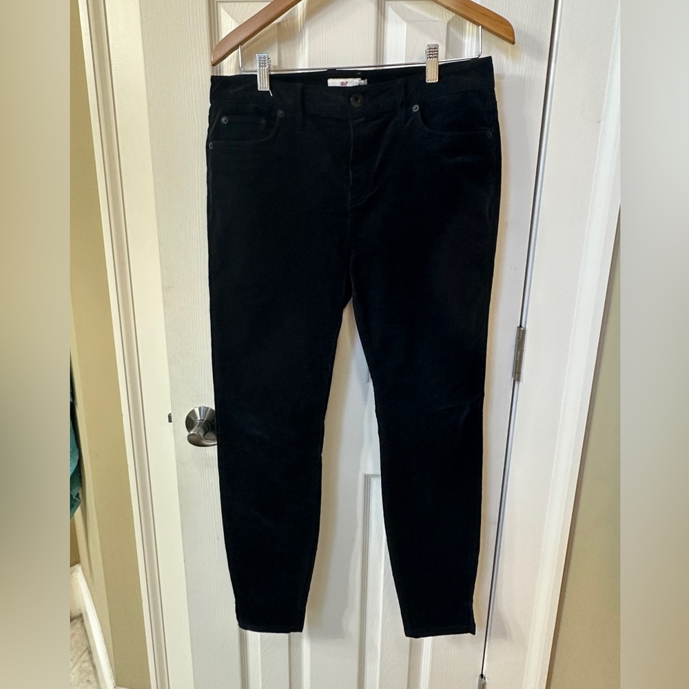 Vineyard Vines Womens Black Corduroy Pants Size 10